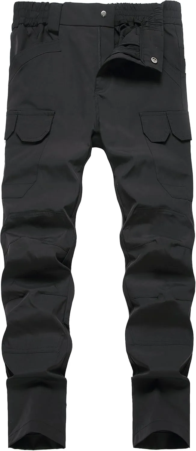 Men's Hiking Pants Lightweight Quick Dry Tactical Pants Fashion Outdoor Waterproof Stretch Waist Cargo Work Pant