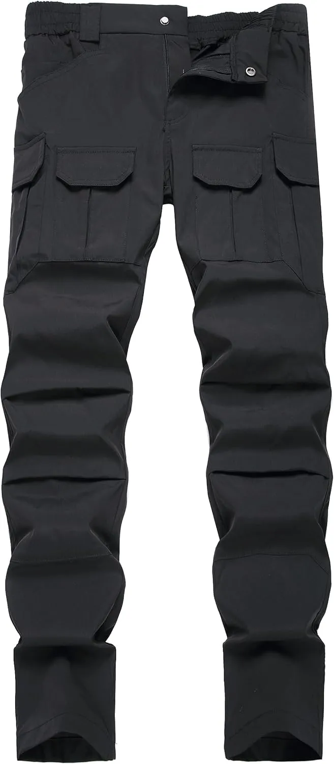 Men's Hiking Pants Lightweight Quick Dry Tactical Pants Fashion Outdoor Waterproof Stretch Waist Cargo Work Pant