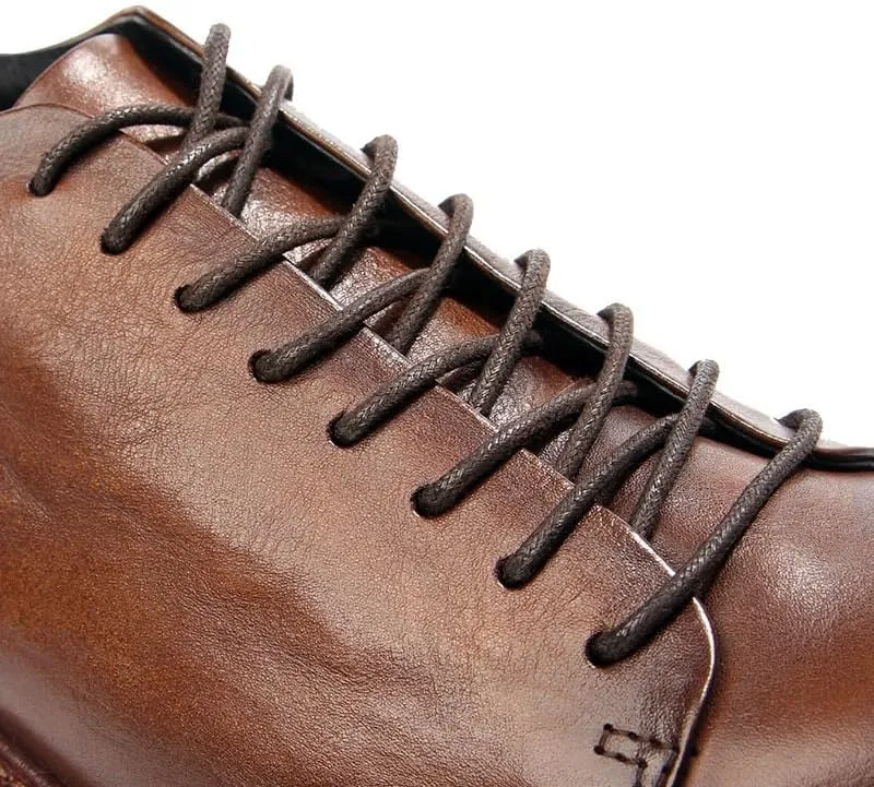 Men's Leather Dress Shoes Fashion Sneakers Leather Upper Thick-Soled Shoes Polished Craft Shock Absorption Cushioning Round Toe Casual Shoes(White-Patch Five-Pointed star4,7.5)