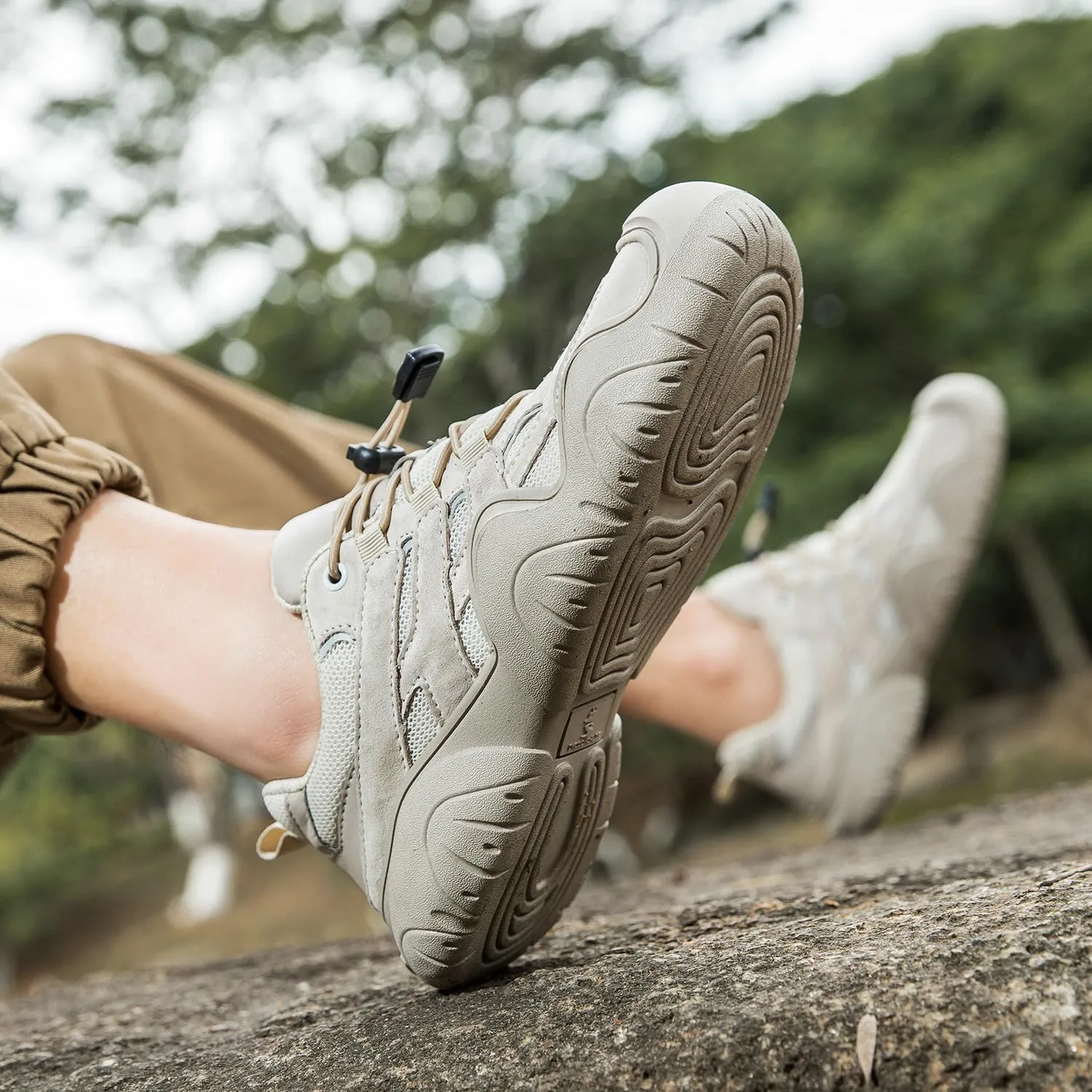 Men's Low Top Waterproof Hiking Shoes Trekking Trails Outdoor Non Slip Comfortable Sneakers