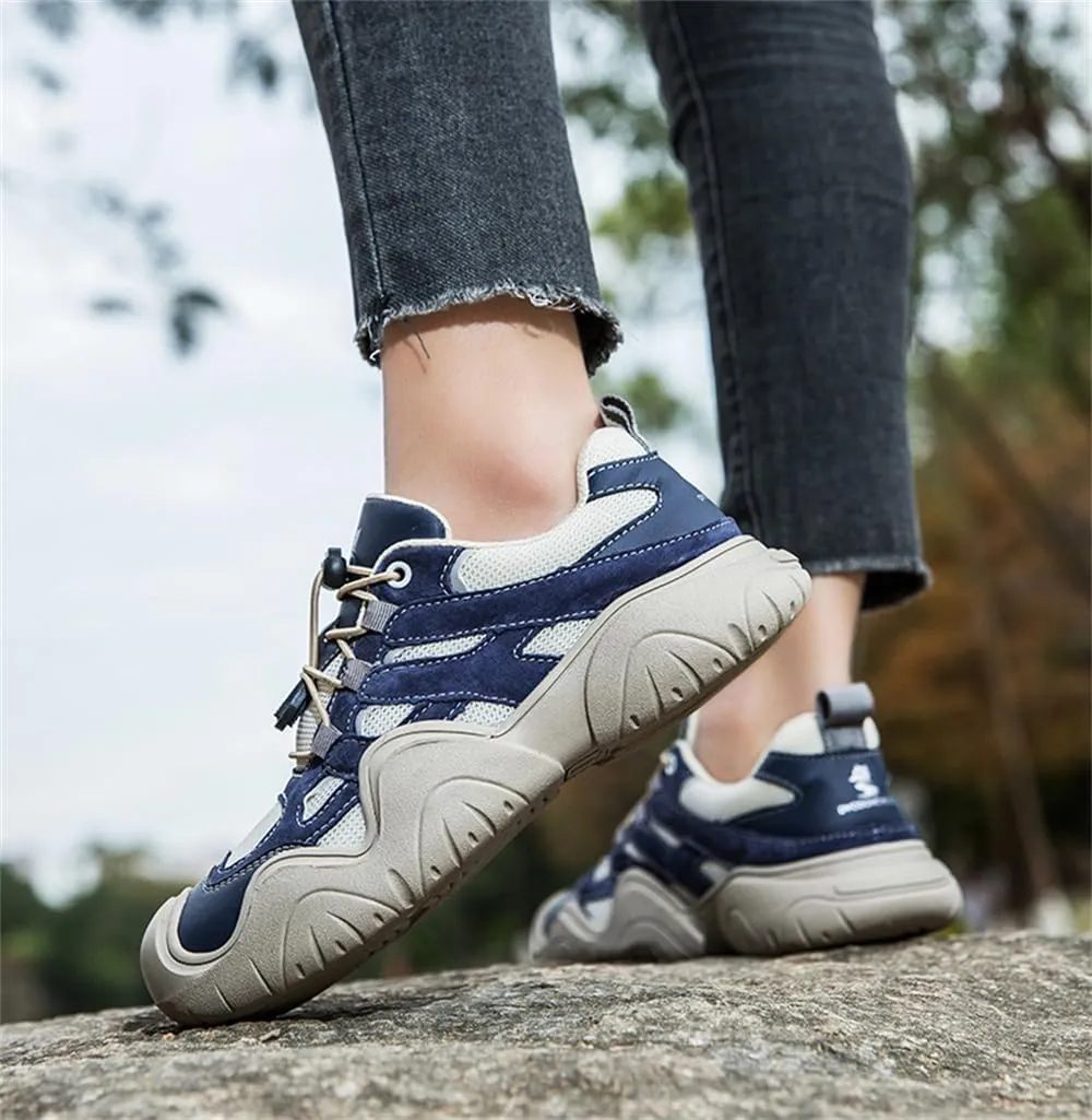 Men's Low Top Waterproof Hiking Shoes Trekking Trails Outdoor Non Slip Comfortable Sneakers