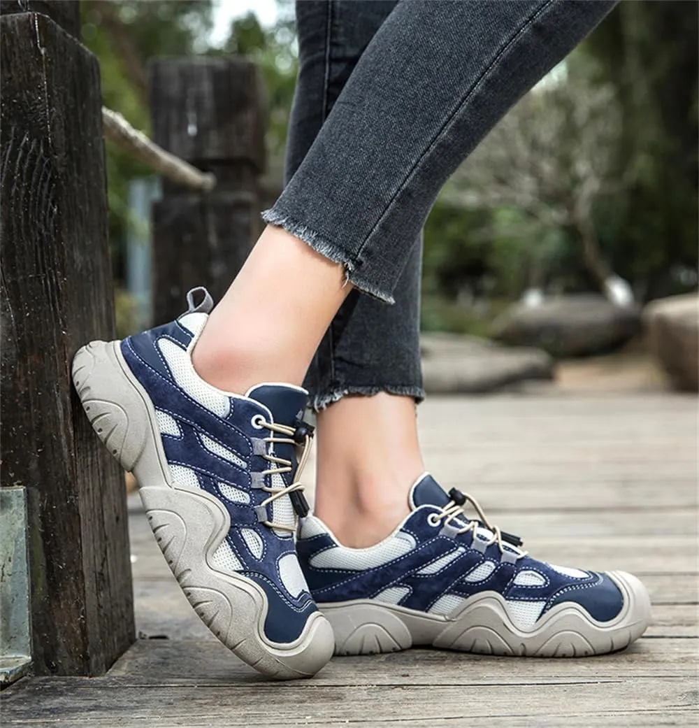 Men's Low Top Waterproof Hiking Shoes Trekking Trails Outdoor Non Slip Comfortable Sneakers
