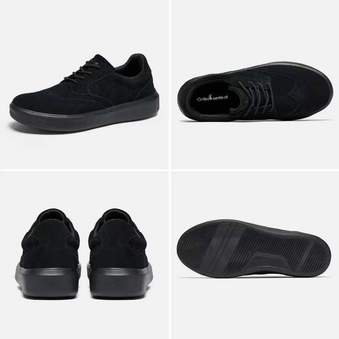 Men's Orthopedic Fashion Sneakers with Arch Support: Plantar Fasciitis Walking Shoes for Flat Feet, Comfortable Casual Flat Feet Orthotic Shoes for Ankle and Heel Pain Relief