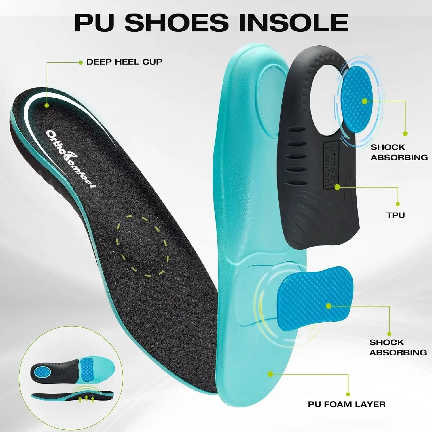 Men's Orthopedic Fashion Sneakers with Arch Support: Plantar Fasciitis Walking Shoes for Flat Feet, Comfortable Casual Flat Feet Orthotic Shoes for Ankle and Heel Pain Relief