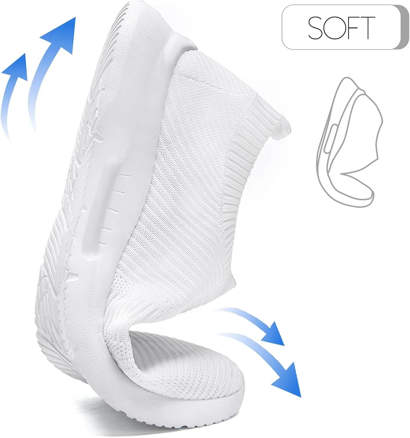 Mens Slip on Shoes Tennis Sports Sneakers Lightweight Casual Dress Summer Beach Slippers