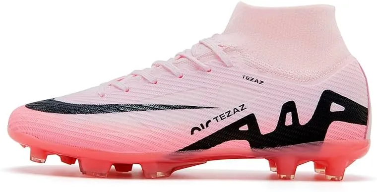 Men's Soccer Shoes Football Cleats High-Tops Lace-Up Non-Slip Spikes Outdoor AG/FG Baseball Lacrosse Rugby Combat Boots Shoes Size 4.5-11