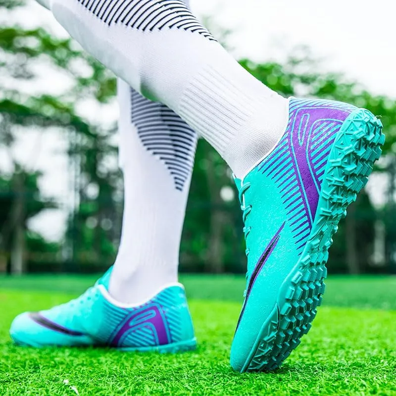 Men's Womens Soccer Shoes Football Cleats High-Tops Lace-Up Non-Slip Spikes Outdoor AG/FG Baseball Lacrosse Rugby Combat Boots