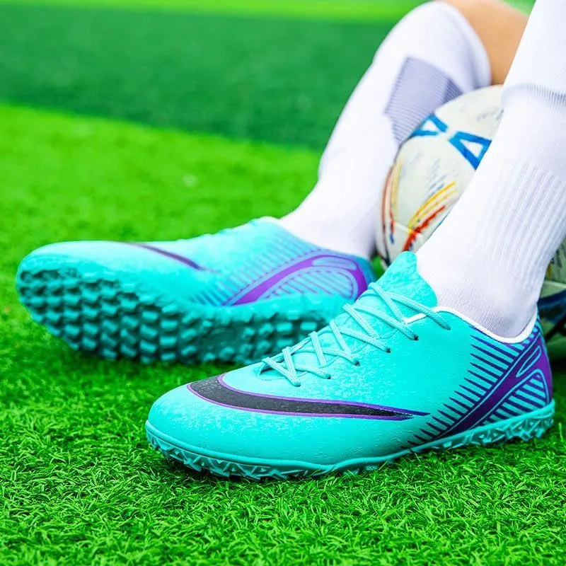 Men's Womens Soccer Shoes Football Cleats High-Tops Lace-Up Non-Slip Spikes Outdoor AG/FG Baseball Lacrosse Rugby Combat Boots