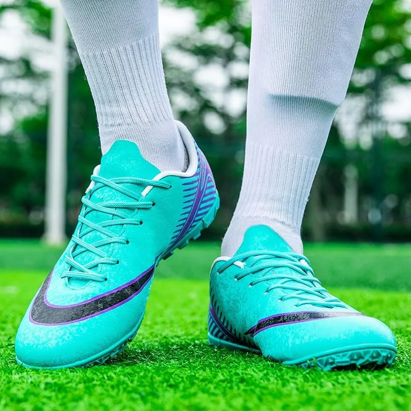 Men's Womens Soccer Shoes Football Cleats High-Tops Lace-Up Non-Slip Spikes Outdoor AG/FG Baseball Lacrosse Rugby Combat Boots