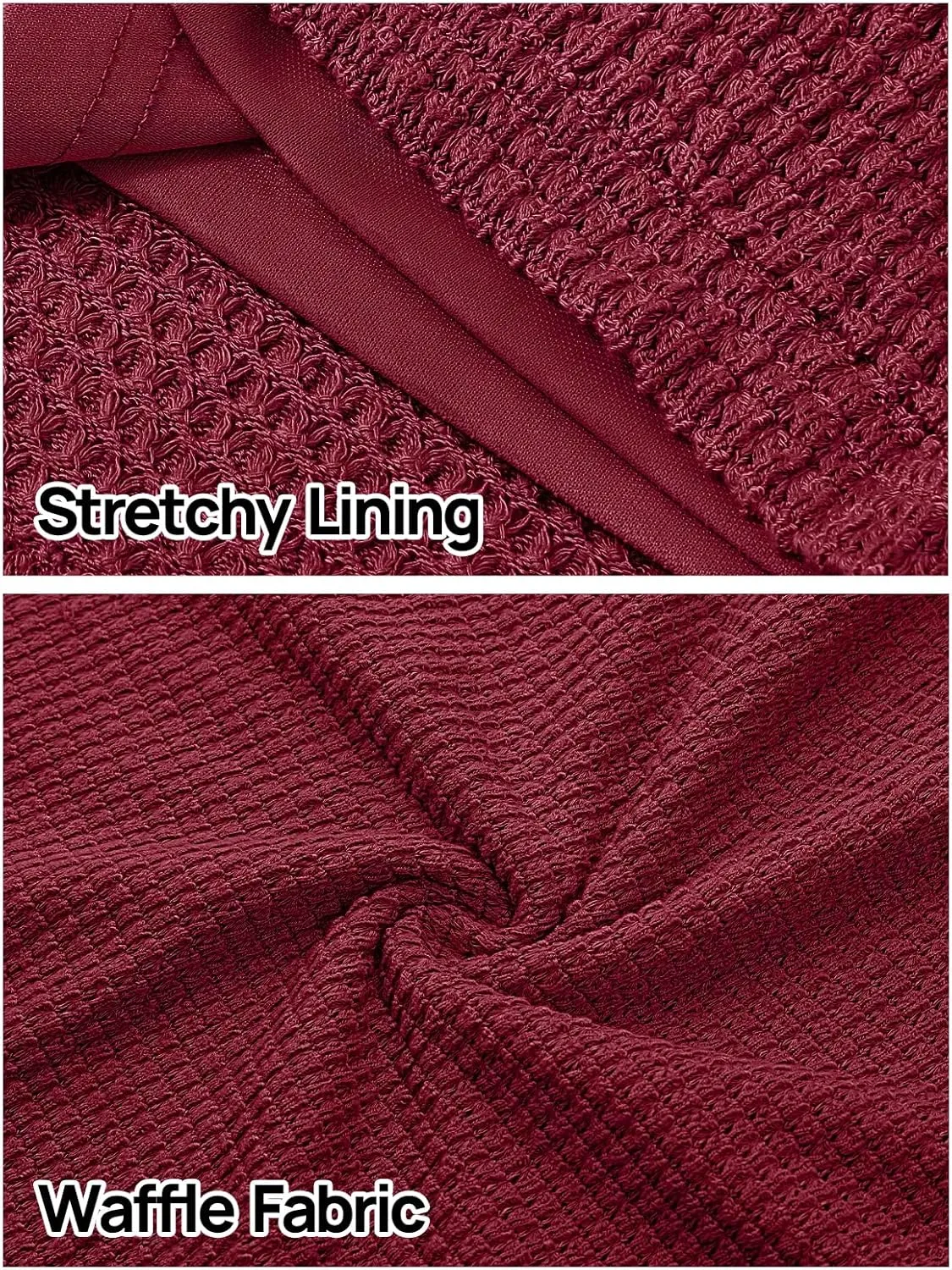 MEROKEETY Women's Summer Mini Sundress Casual Waffle Knit Square Neck Drawstring Beach Tank Dresses