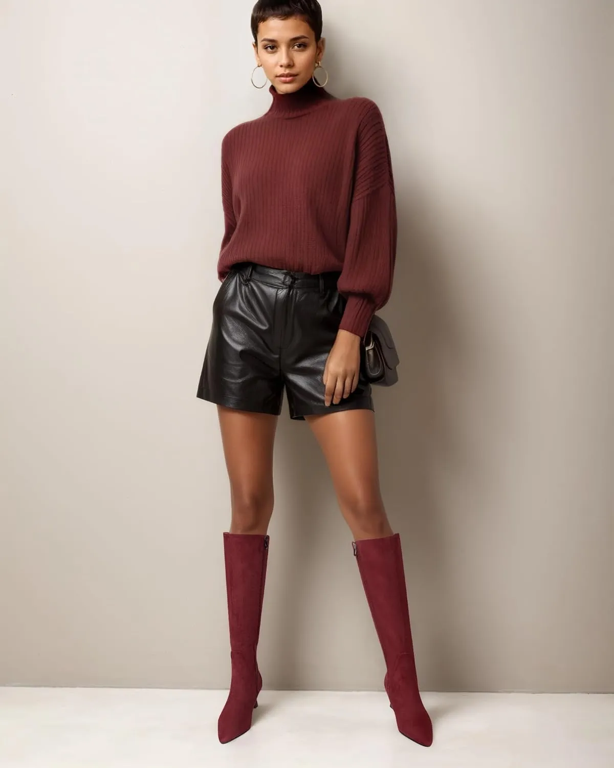 MUCCCUTE Knee High Boots for Women Kitten Heel Tall Boots Pointed Toe Slip On Sexy Fashion Long Botas with Full Side Zipper