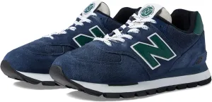 New Balance Classics 574D Rugged Sneakers for Men - Low Top Silhouette and Breathable Textile Lining Grey/Green 8.5 D - Medium