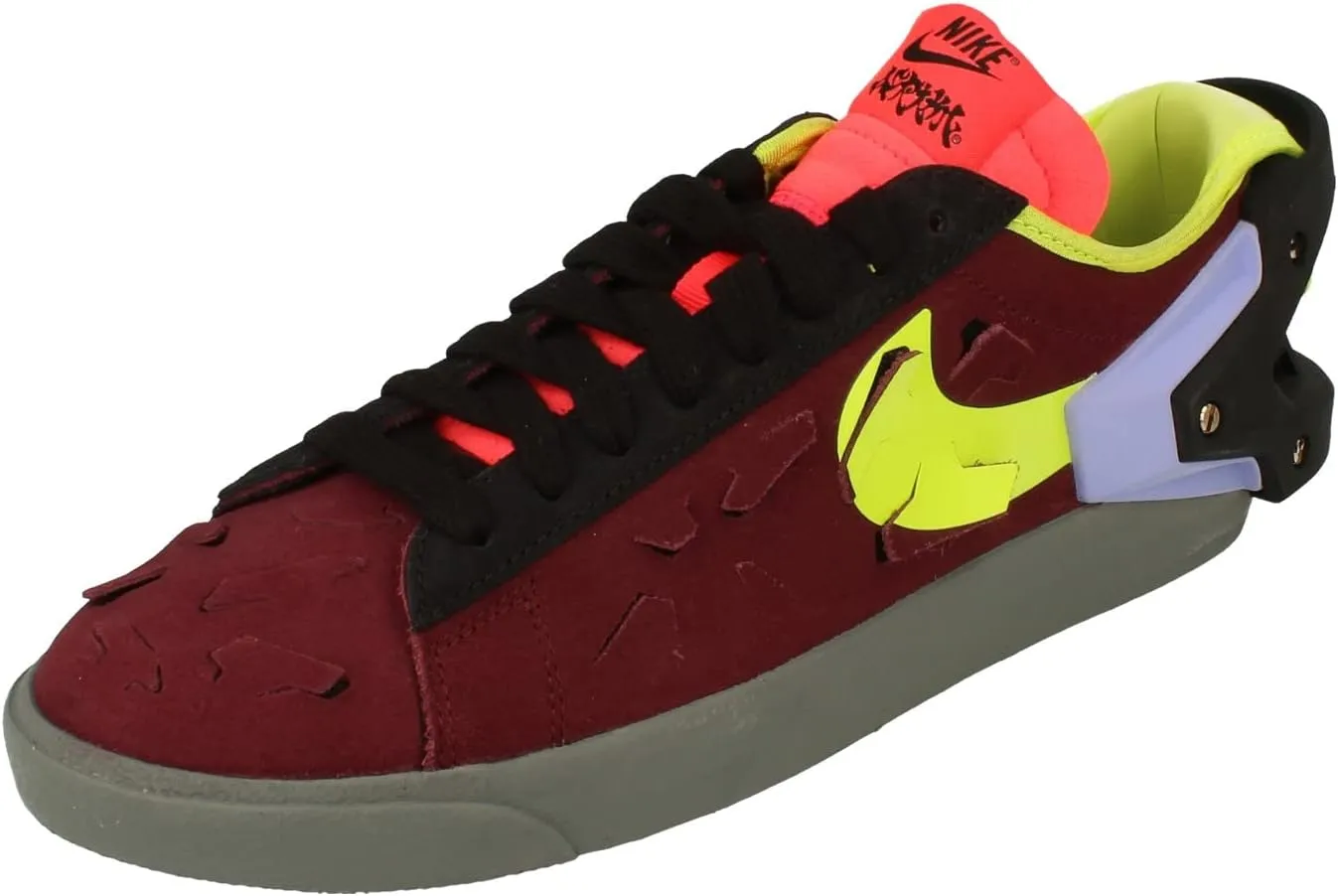 Nike Mens Blazer Low DO9373 001 Acronym Fashion Sneakers - Black/Olive Aura Shoes