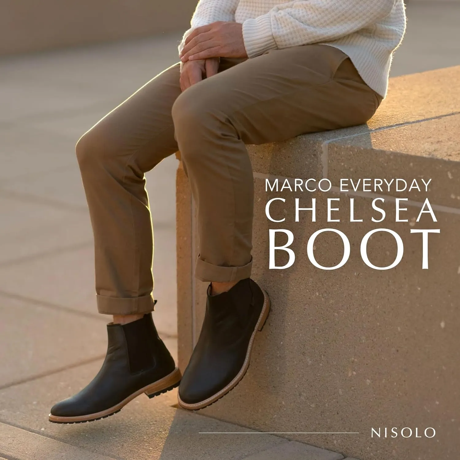 Nisolo Men's Marco Everyday Chelsea Boots, Designed for Casual & Any Occasion, 1" Heel Height, Soft Leather Construction, Cushioned Memory Foam Insole for Comfort, Slip-Proof, True to Size