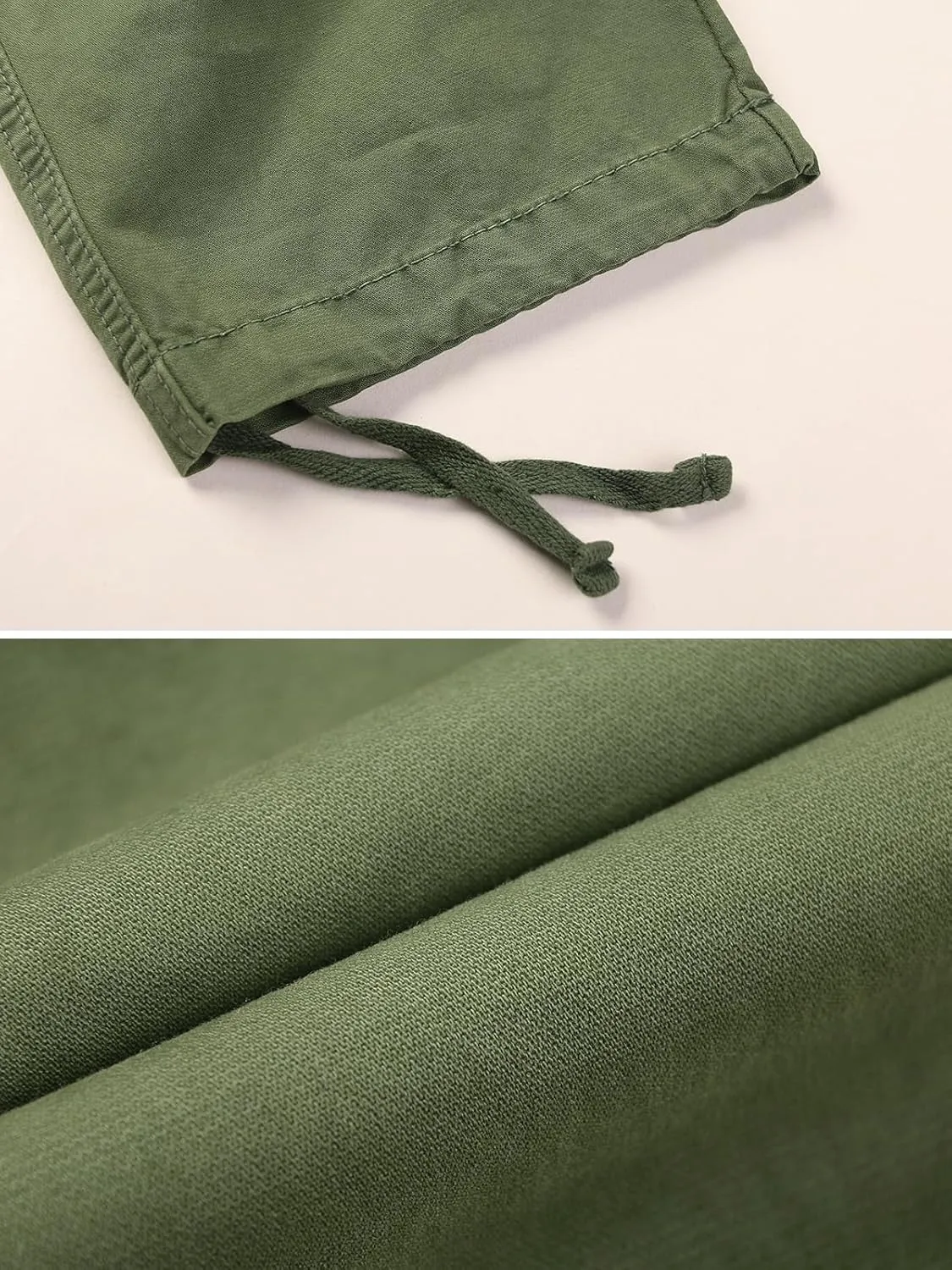 OCHENTA Women's Cotton Casual Cargo Work Pants Travel Hiking Baggy Y2K with Multi Pockets