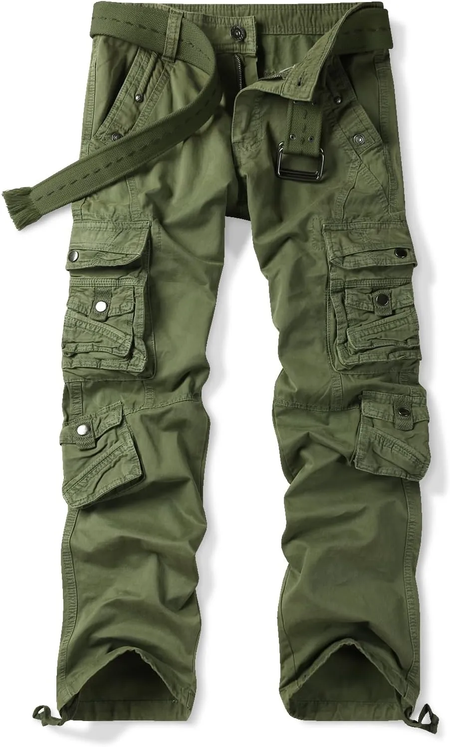 OCHENTA Women's Cotton Casual Cargo Work Pants Travel Hiking Baggy Y2K with Multi Pockets