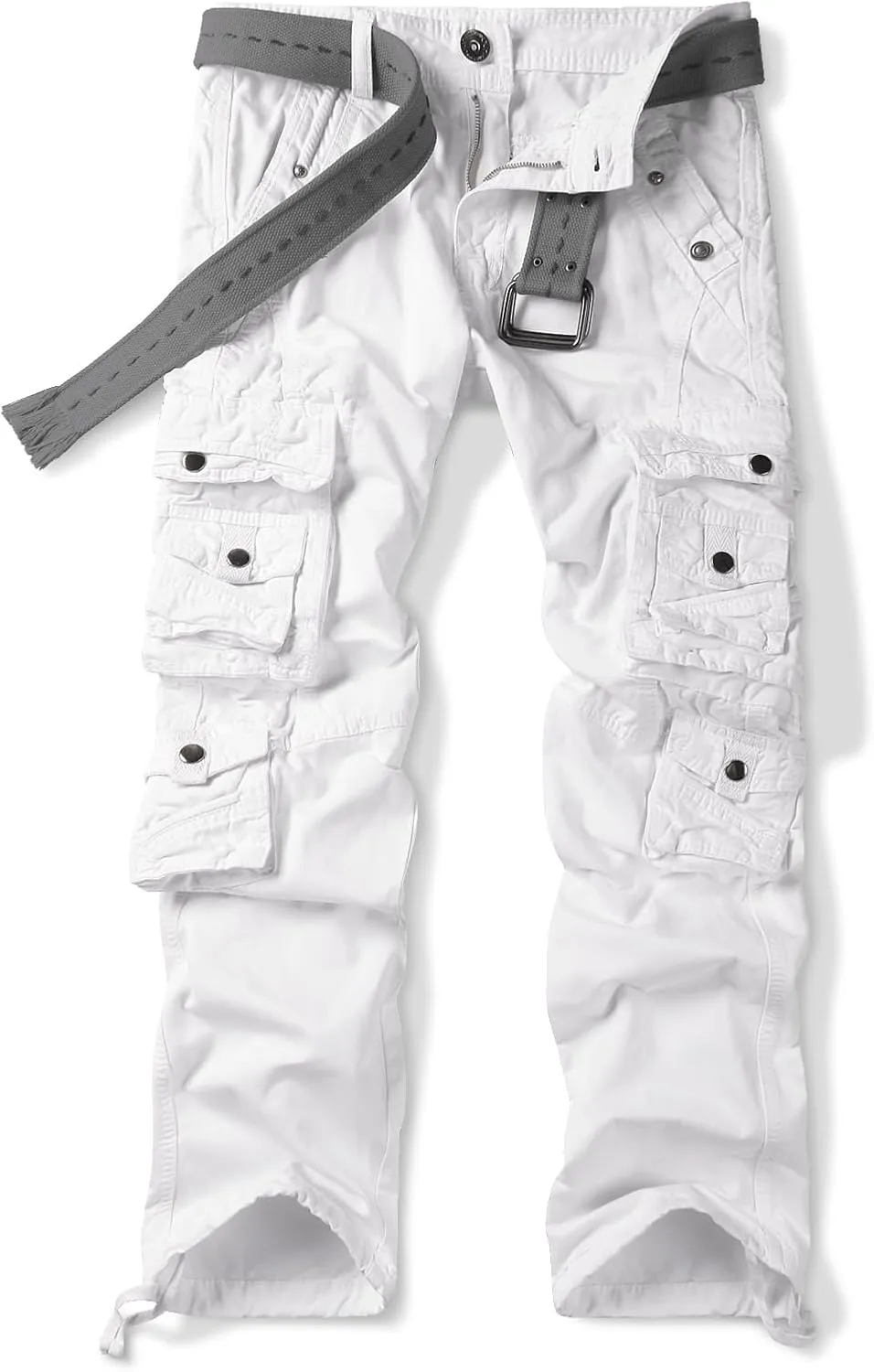 OCHENTA Women's Cotton Casual Cargo Work Pants Travel Hiking Baggy Y2K with Multi Pockets