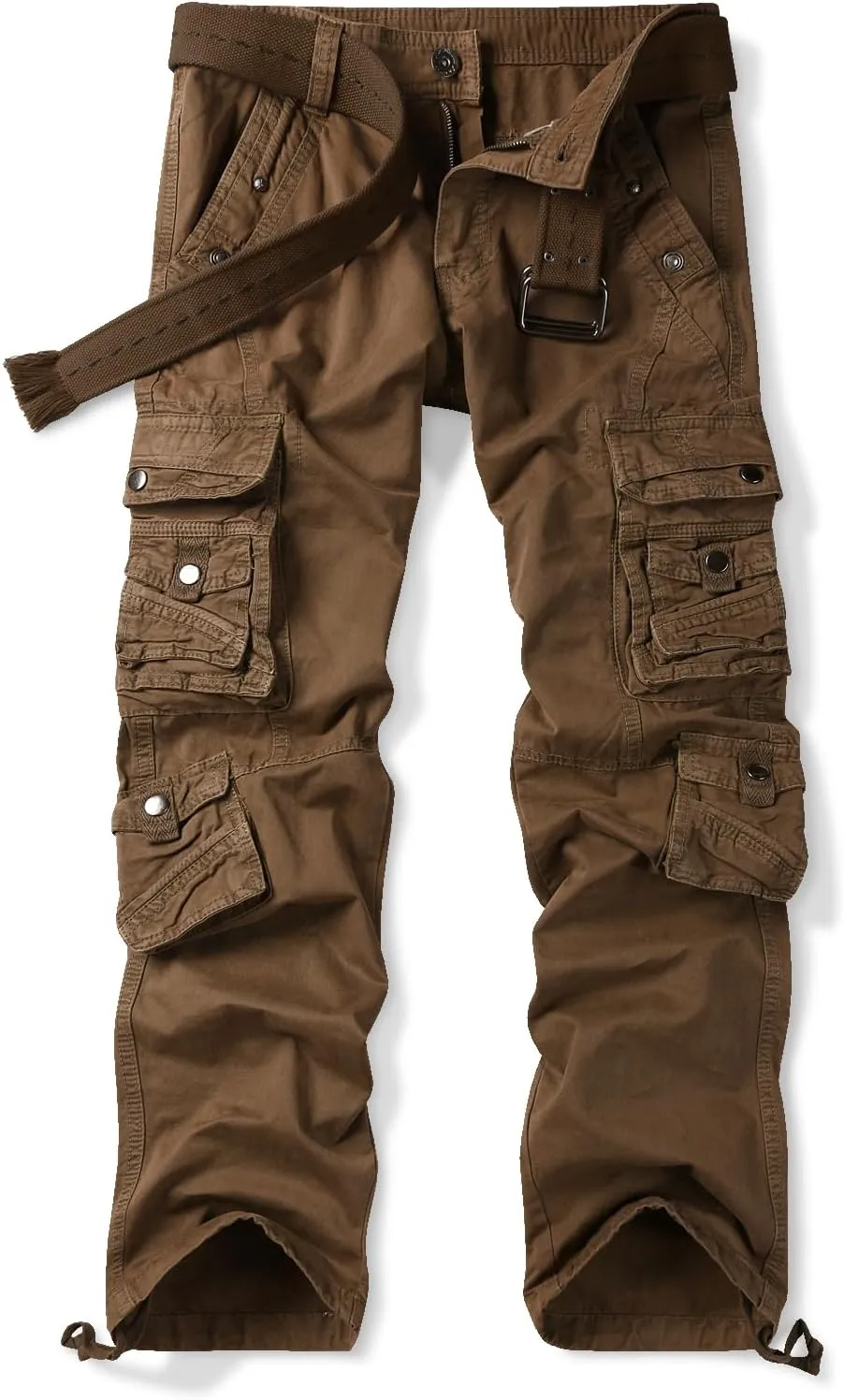 OCHENTA Women's Cotton Casual Cargo Work Pants Travel Hiking Baggy Y2K with Multi Pockets