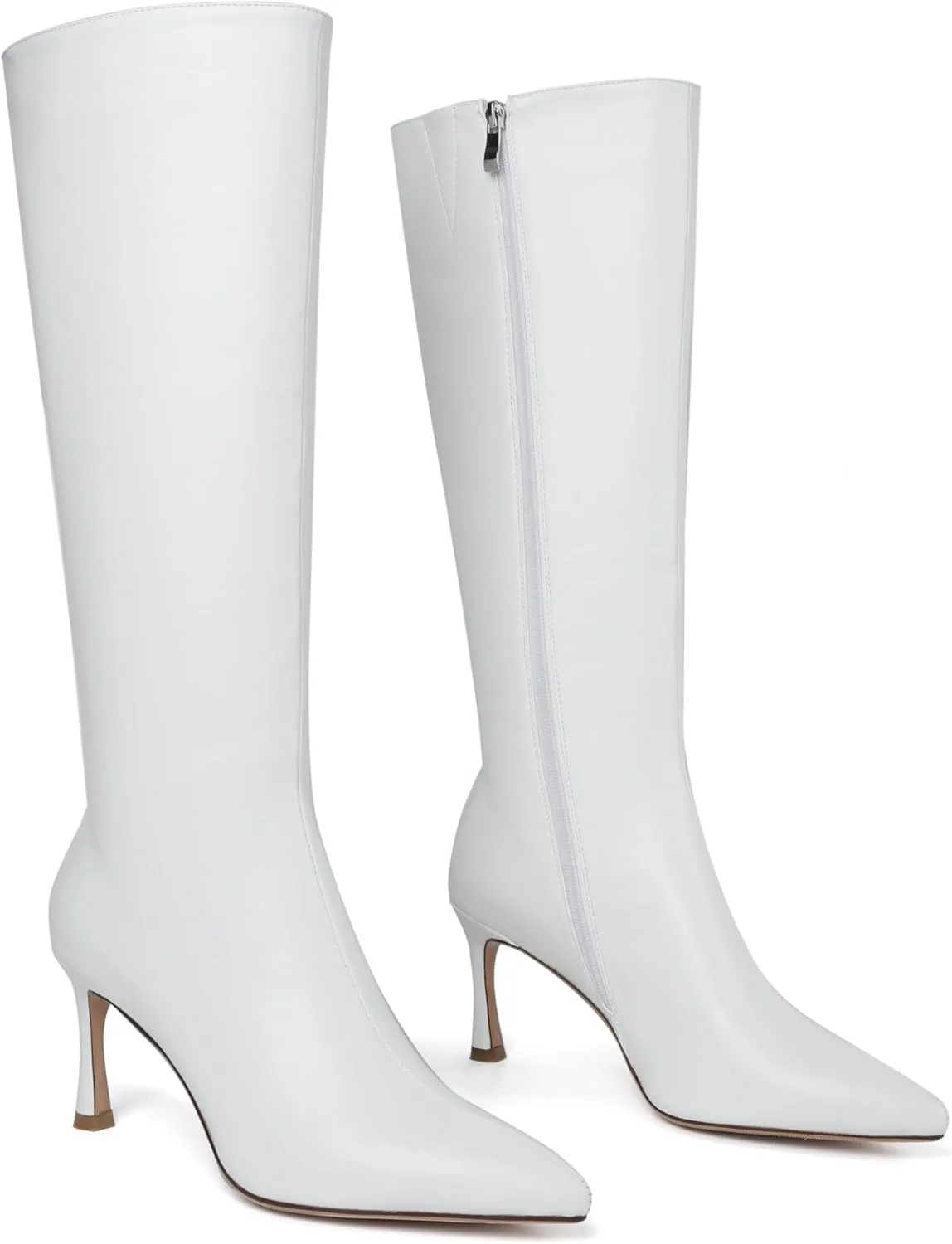 olomisa Sparkly Boots for Women, Rhinestone Knee High Boots Pointed Toe Stiletto Heeled Ankle Booties Bling Sparkling Boots