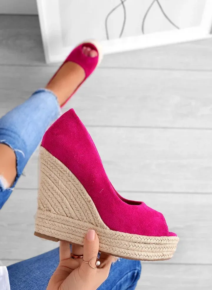 Open toe wedge heels for women - Madison
