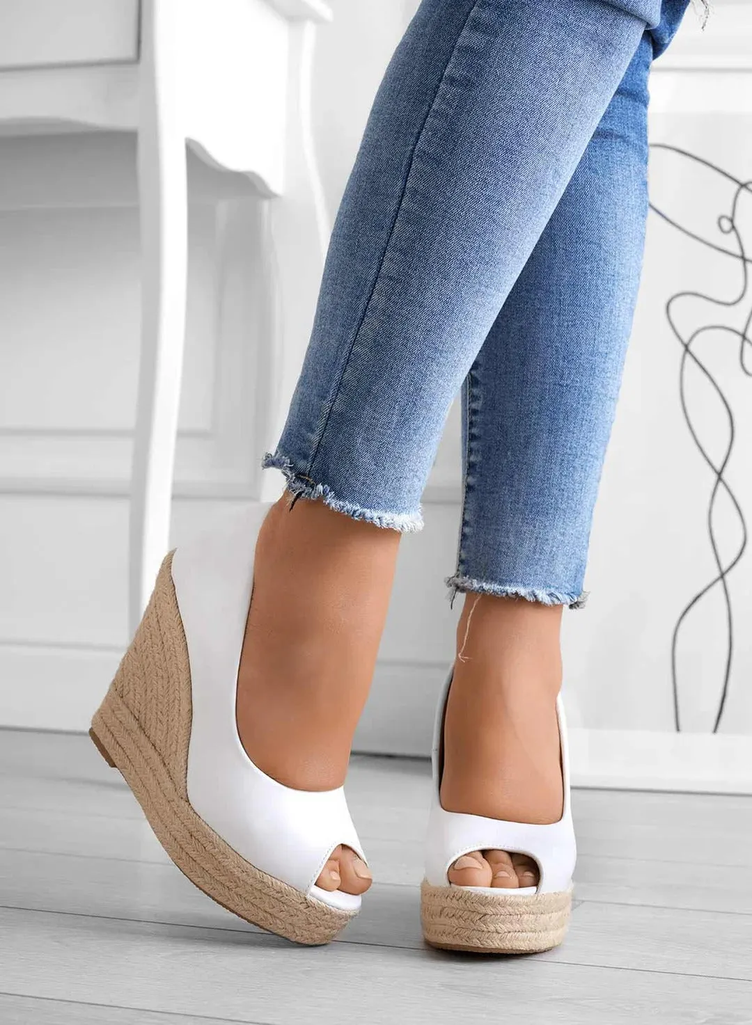 Open toe wedge heels for women - Madison
