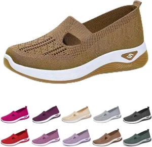 Orthawolkway Womens Shoes,Orthopedic Shoes for Women,Women Wide Width Breathable Walking Comfortable Slip on Sneakers