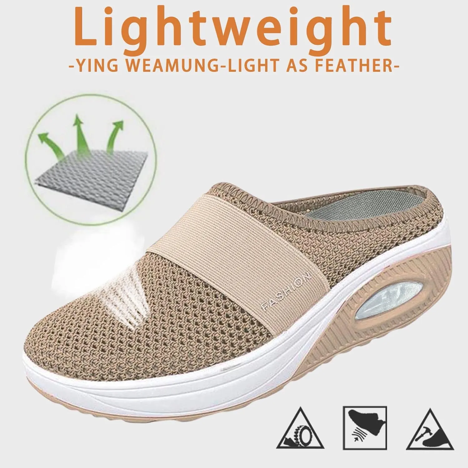 Orthopedic Shoes for Women Slip Ons Walking Shoes Sock Sneakers Slip-On Breathable Mesh Trainers Women's Comfortable Casual Ladies Athletic Shoes Running Jogging Shoes