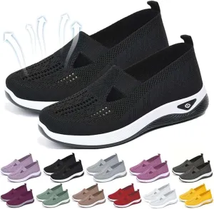 Orthopedic Shoes for Women,Women Wide Width Breathable Walking Comfortable Slip on Sneakers Orthowalk Nurse Shoes Non Slip Food Service Lightweight Sneaker
