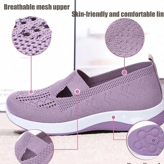 Orthopedic Shoes for Women,Women Wide Width Breathable Walking Comfortable Slip on Sneakers Orthowalk Nurse Shoes Non Slip Food Service Lightweight Sneaker