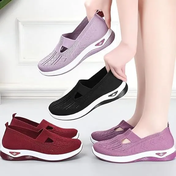 Orthopedic Shoes for Women,Women Wide Width Breathable Walking Comfortable Slip on Sneakers Orthowalk Nurse Shoes Non Slip Food Service Lightweight Sneaker