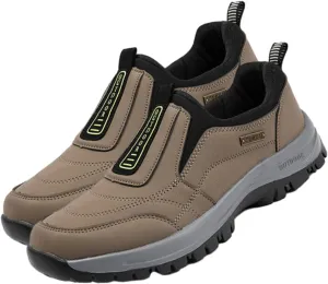 Orthopedic Walking Shoes Hiking Shoes Mens, Men's Comfortable Waterproof Orthopedic Walking Shoe, Slip-On Outdoor Sneakers