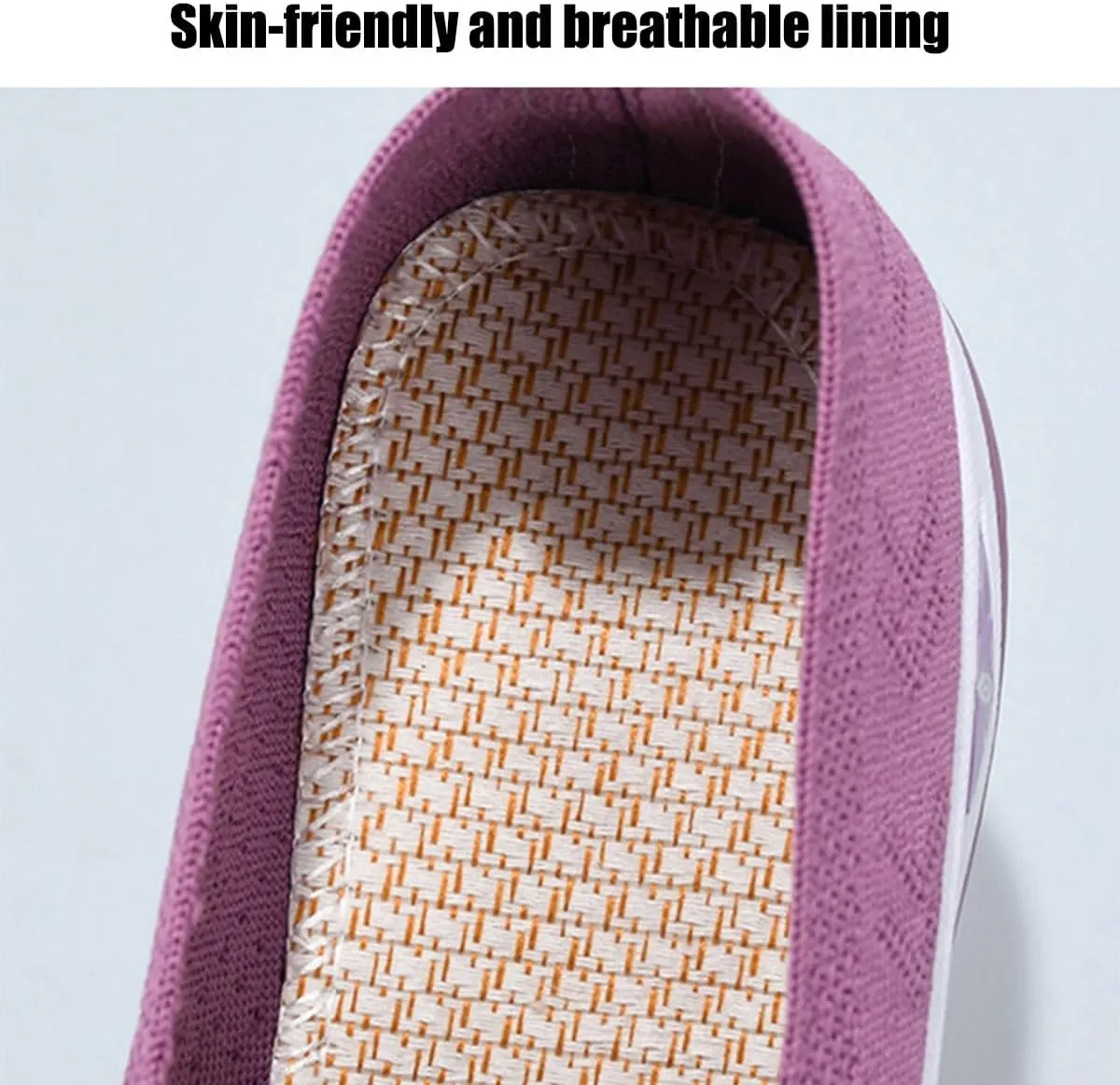 Orthoture Womens Walking Shoes for Balance,Dressy Comfort Mesh Sneakers,Woven Breathable Anti-Skid Soft Shoes