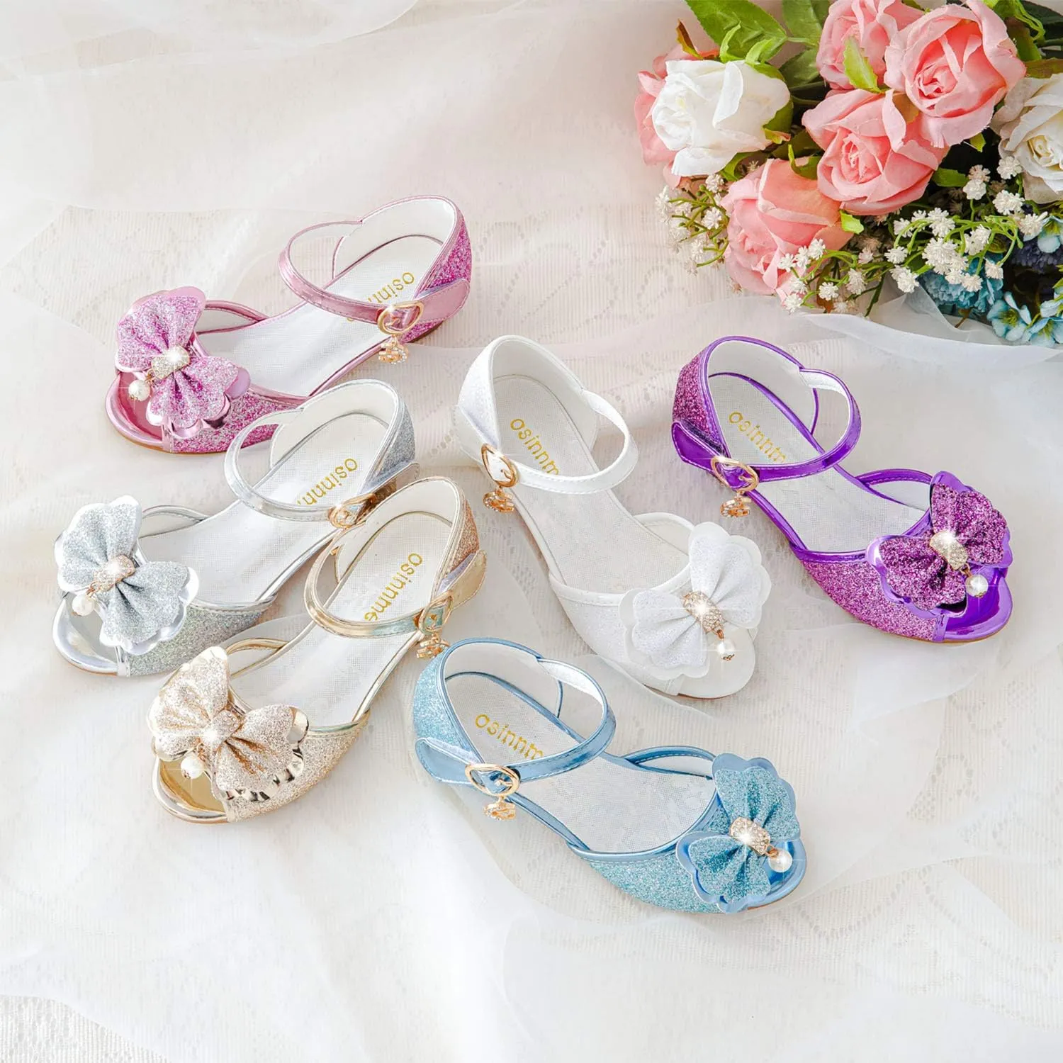 Osinnme Toddler Little Big Kid Girls Wedding Sandals