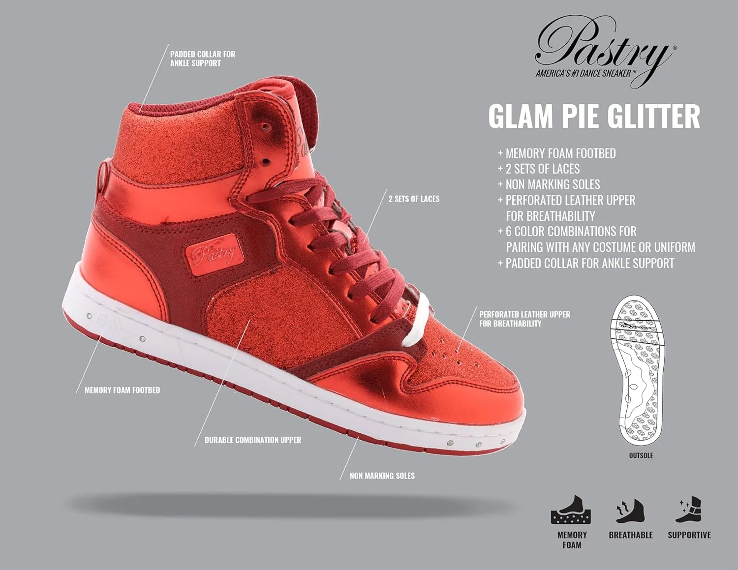 Pastry Military Glitz Combat Boot Sneaker & Dance Shoe for Women