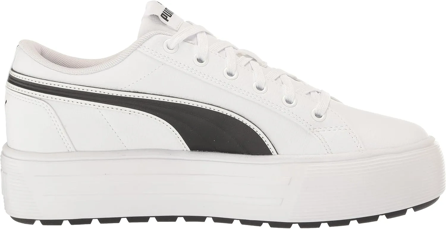 PUMA Women's Kaia 2.0 Mid Shoes, White-ICY Blue-Electric Blush, 11
