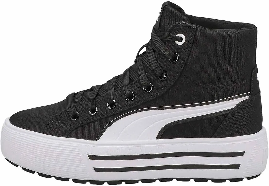 PUMA Women's Kaia 2.0 Mid Shoes, White-ICY Blue-Electric Blush, 11