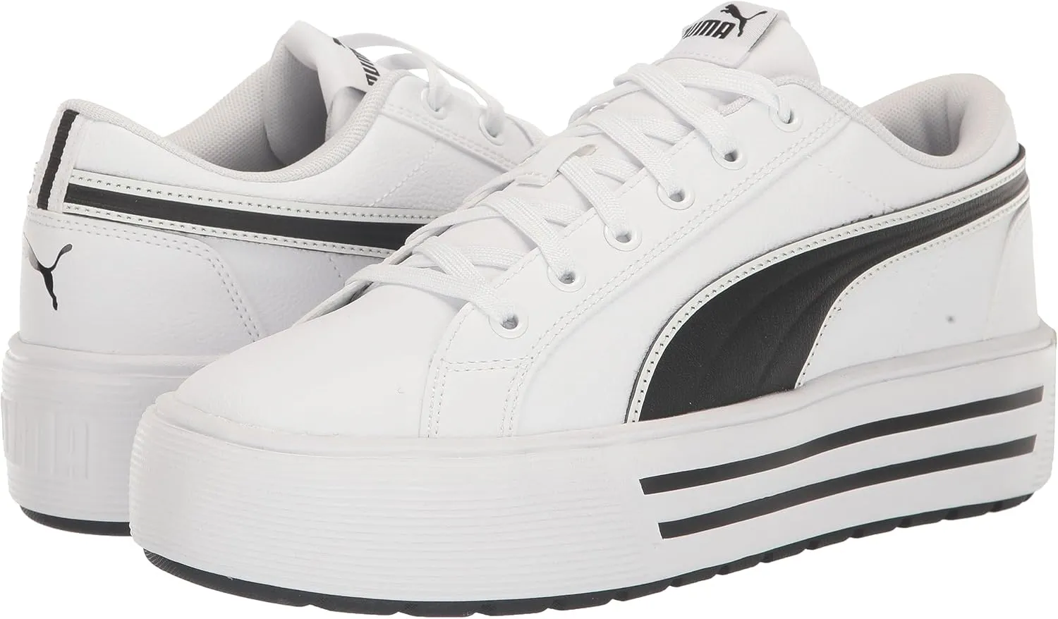 PUMA Women's Kaia 2.0 Mid Shoes, White-ICY Blue-Electric Blush, 11