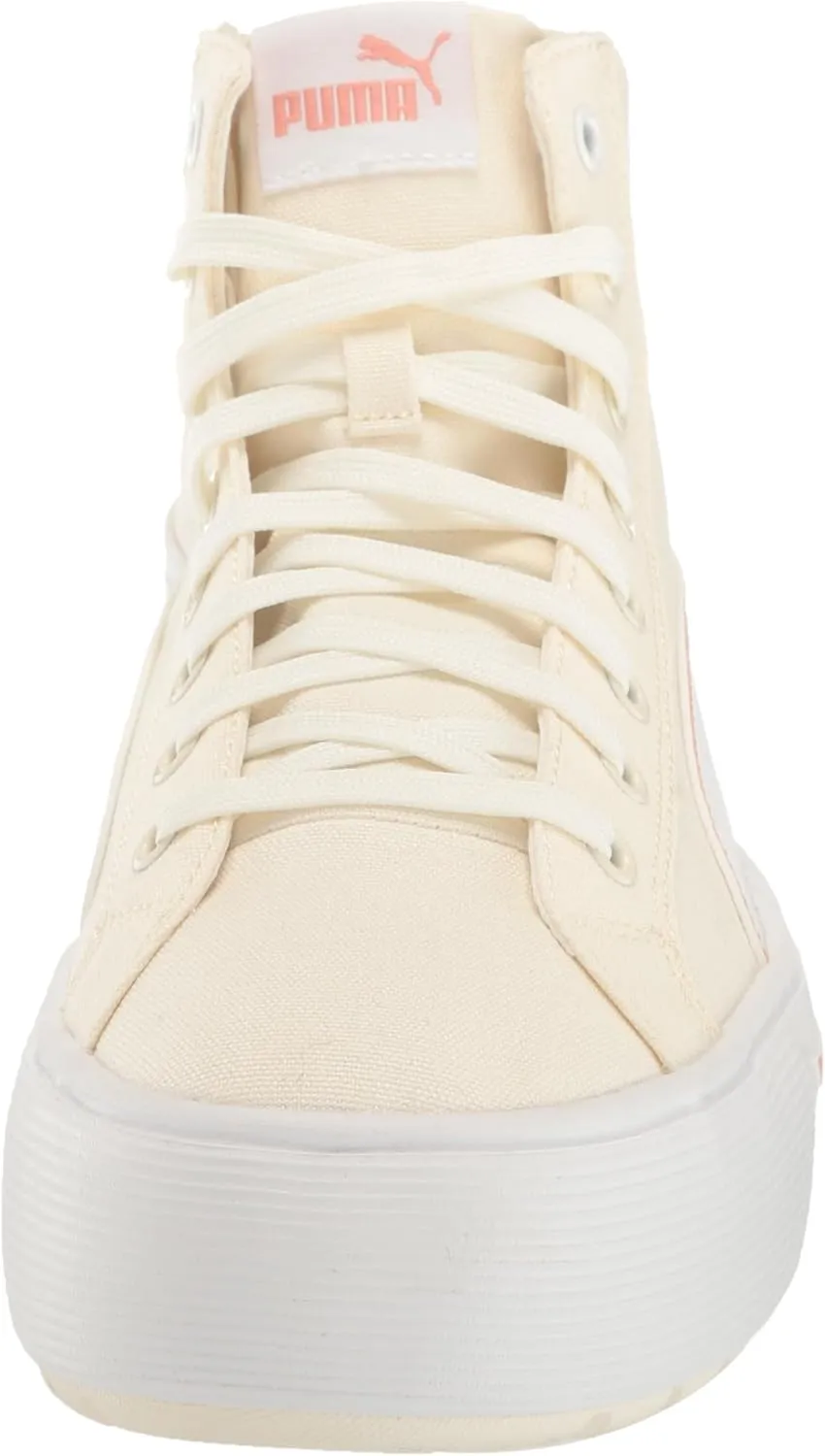 PUMA Women's Kaia 2.0 Mid Shoes, White-ICY Blue-Electric Blush, 11
