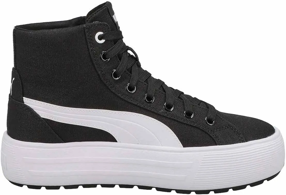 PUMA Women's Kaia 2.0 Mid Shoes, White-ICY Blue-Electric Blush, 11