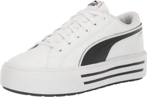 PUMA Women's Kaia 2.0 Mid Shoes, White-ICY Blue-Electric Blush, 11