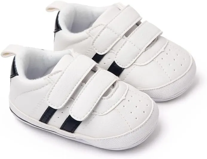 QIETION Baby Boys Girls Oxford Shoes PU Leather Soft Sole Sneakers Anti-Slip Toddler Ankle Boots Infant Walking Shoes