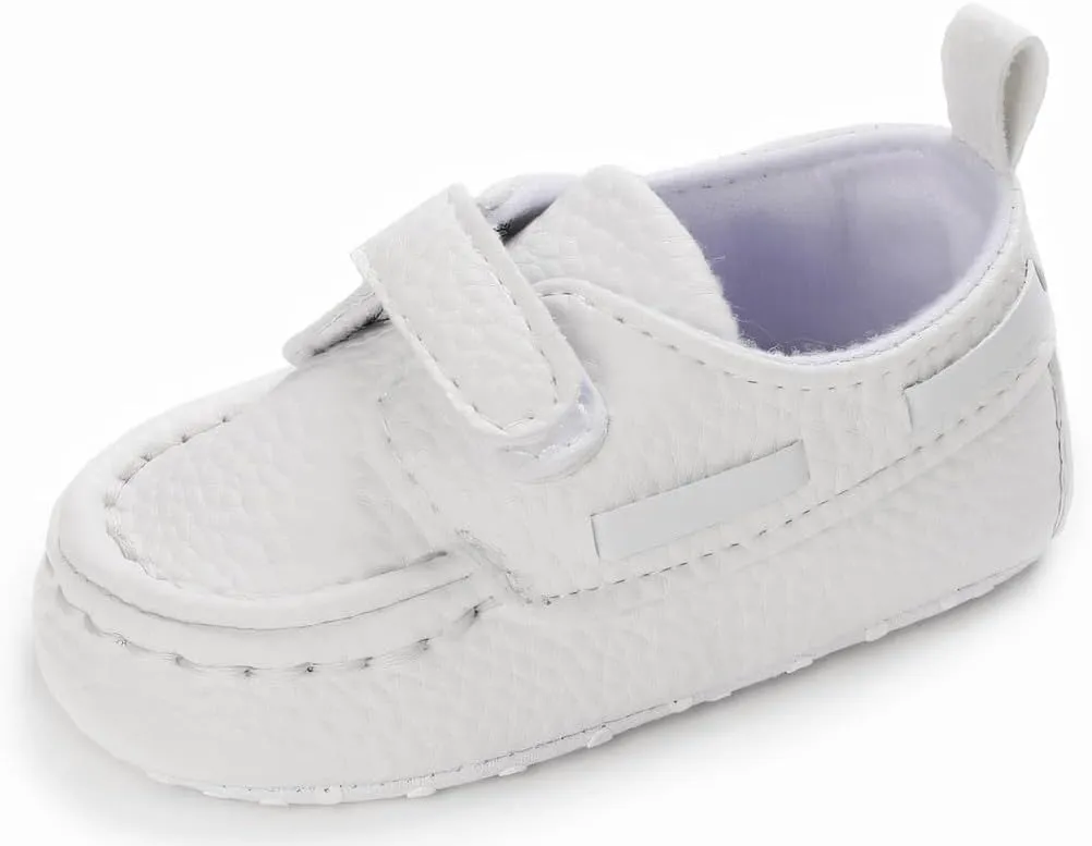 QIETION Baby Boys Girls Oxford Shoes PU Leather Soft Sole Sneakers Anti-Slip Toddler Ankle Boots Infant Walking Shoes