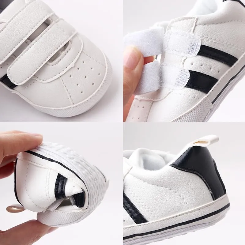 QIETION Baby Boys Girls Oxford Shoes PU Leather Soft Sole Sneakers Anti-Slip Toddler Ankle Boots Infant Walking Shoes