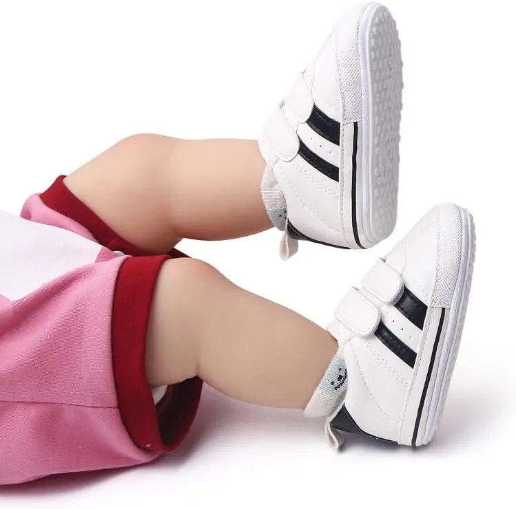 QIETION Baby Boys Girls Oxford Shoes PU Leather Soft Sole Sneakers Anti-Slip Toddler Ankle Boots Infant Walking Shoes
