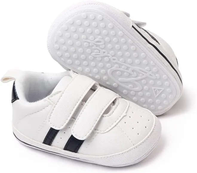 QIETION Baby Boys Girls Oxford Shoes PU Leather Soft Sole Sneakers Anti-Slip Toddler Ankle Boots Infant Walking Shoes