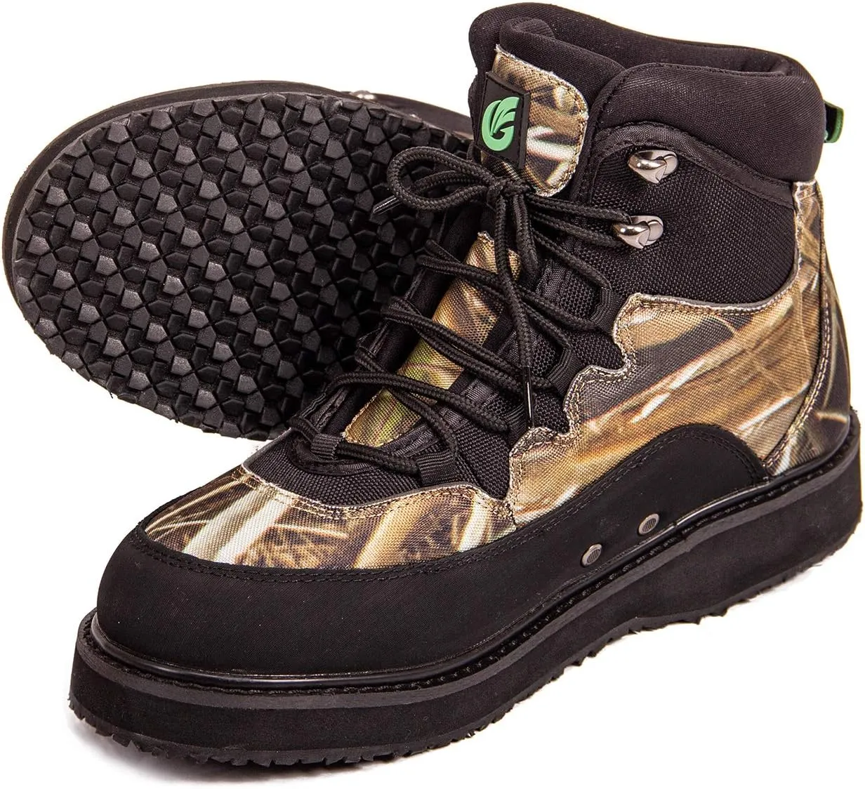 Quick-Dry Wading Boots Camo Pattern with Felt Sole or Rubber Sole
