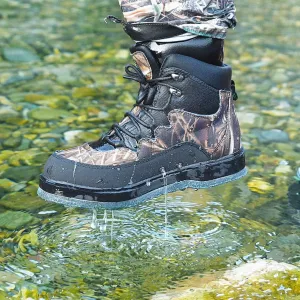 Quick-Dry Wading Boots Camo Pattern with Felt Sole or Rubber Sole