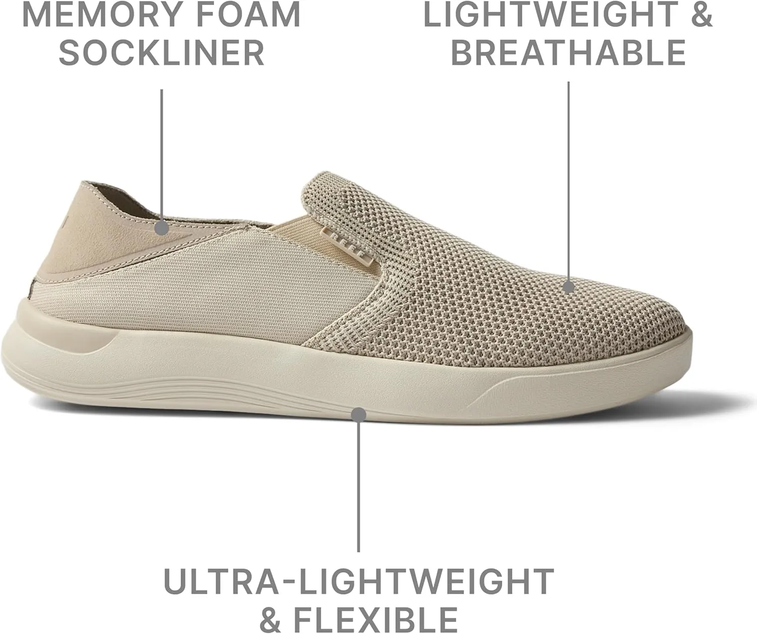 REEF Men's Neptune Slip On Shoe, Lightweight & Breathable, Soft Cushion Footbed Sneaker