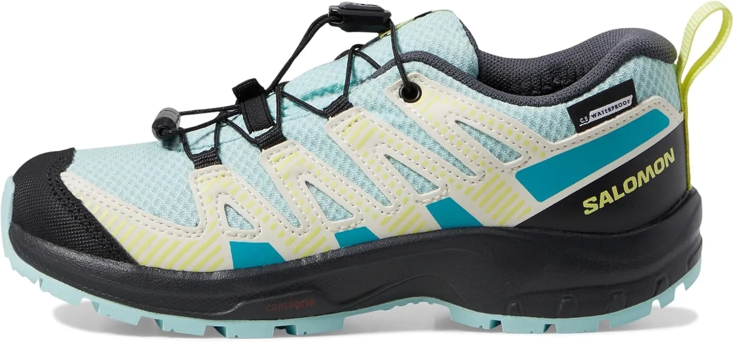 Salomon® XA Pro V8 CSWP J Shoes for Kids – Synthetic and Textile Upper, Lining, Footbed – Heel Pull Tab