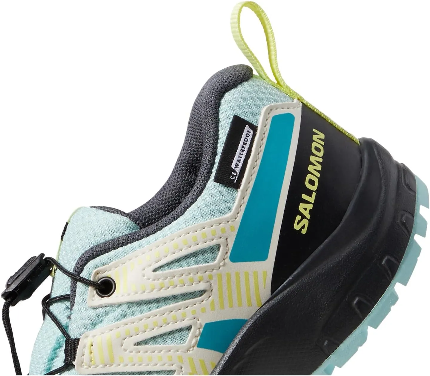 Salomon® XA Pro V8 CSWP J Shoes for Kids – Synthetic and Textile Upper, Lining, Footbed – Heel Pull Tab